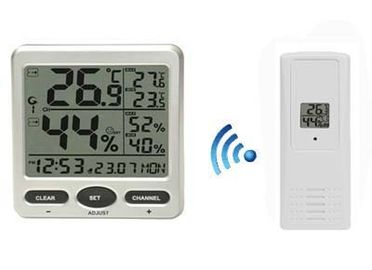 Wireless in/outdoor Thermo-hygrometer Clock