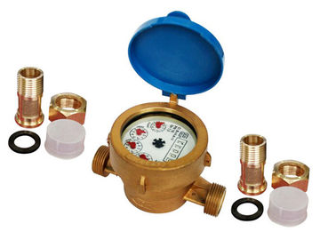 Brass Single Jet Water Meter Brass / Home Water Meter ISO 4064 Class B