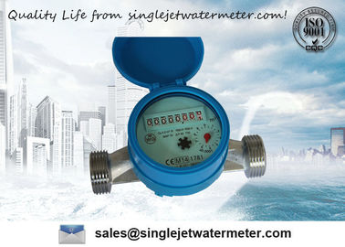 OEM Customized Magnetic Digital Single Jet Water Meter , Brass Municipal Water Meter