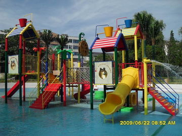 Outdoor Fun Aqua Splash Water Park Equipment , Residential Water Slide