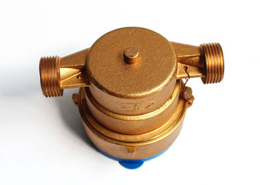 Brass Single Jet Water Meter Brass / Home Water Meter ISO 4064 Class B