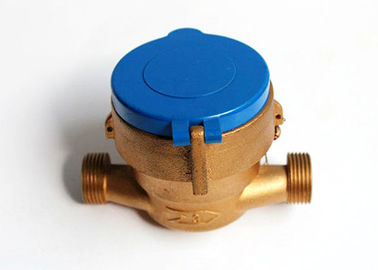 Brass Single Jet Water Meter Brass / Home Water Meter ISO 4064 Class B