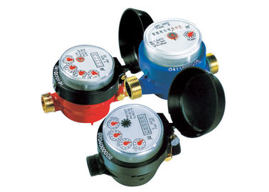 Dry Dial Cold Plastic Water Meters / Single Jet Water Meter Anti Magnetic