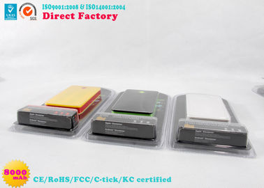 Plastic OEM / ODM Li-polymer Battery Mobiles Power Bank 8000mah for Digital Products